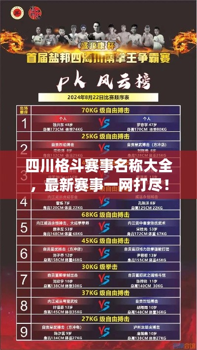 四川格斗賽事名稱大全，最新賽事一網打盡！