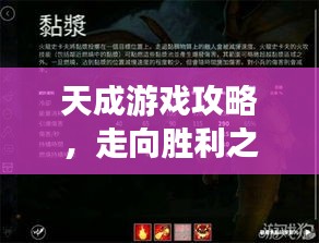 天成游戲攻略，走向勝利之路的秘訣全解析！