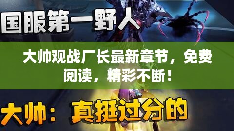 大帥觀戰廠長最新章節，免費閱讀，精彩不斷！