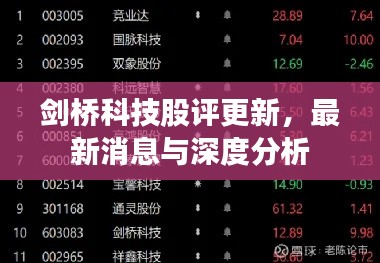 劍橋科技股評(píng)更新，最新消息與深度分析