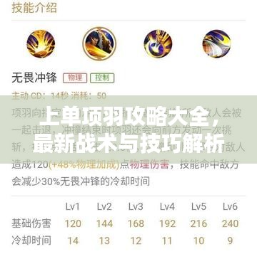 上單項羽攻略大全，最新戰術與技巧解析