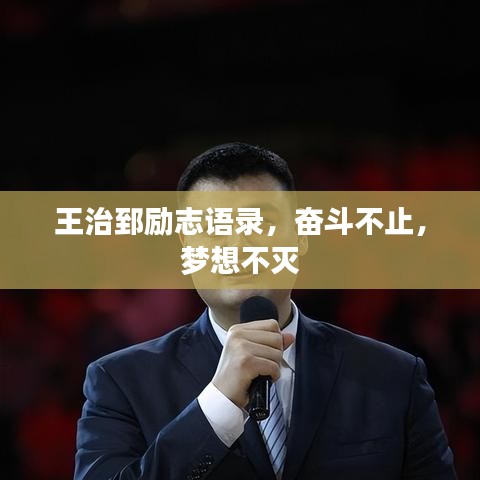 王治郅勵志語錄，奮斗不止，夢想不滅