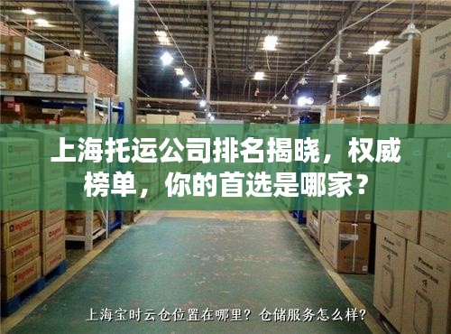 上海托運公司排名揭曉，權威榜單，你的首選是哪家？