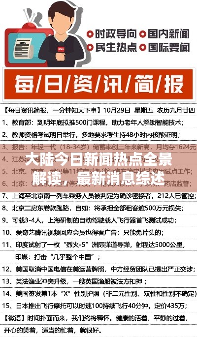 大陸今日新聞熱點全景解讀，最新消息綜述
