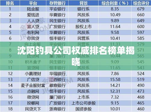 沈陽釣具公司權威排名榜單揭曉