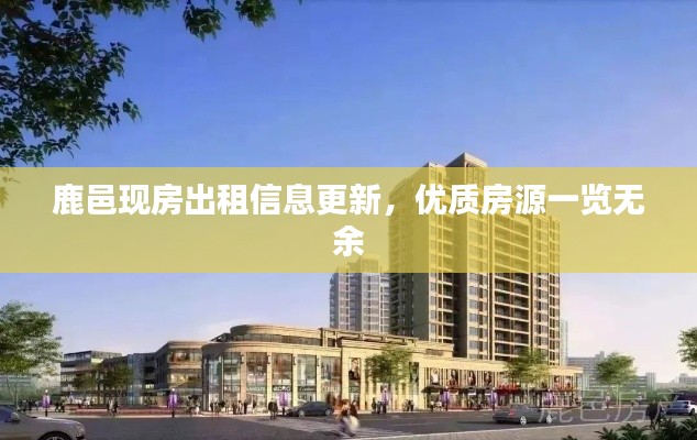 鹿邑現房出租信息更新，優質房源一覽無余