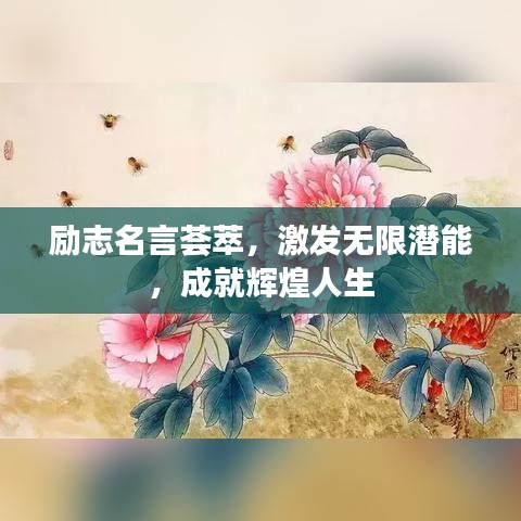 勵志名言薈萃，激發(fā)無限潛能，成就輝煌人生