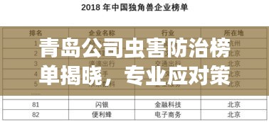 青島公司蟲(chóng)害防治榜單揭曉，專業(yè)應(yīng)對(duì)策略來(lái)助力！