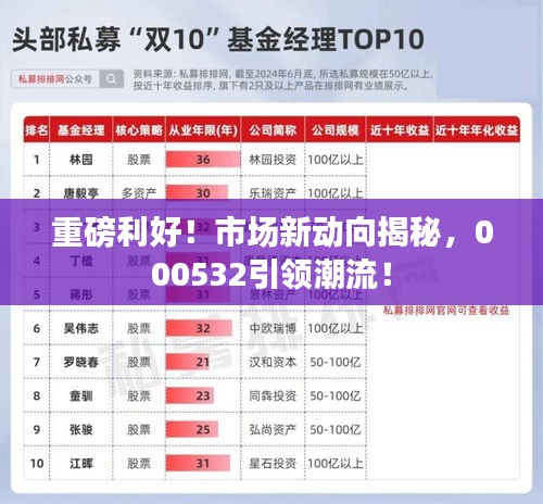 重磅利好！市場新動向揭秘，000532引領潮流！
