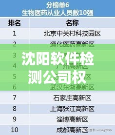 沈陽軟件檢測公司權威排名榜單揭曉！