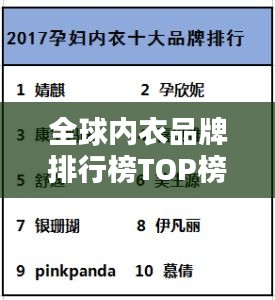 全球內(nèi)衣品牌排行榜TOP榜單揭曉！