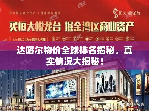 達喀爾物價全球排名揭秘，真實情況大揭秘！