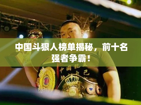 中國斗狠人榜單揭秘，前十名強者爭霸！