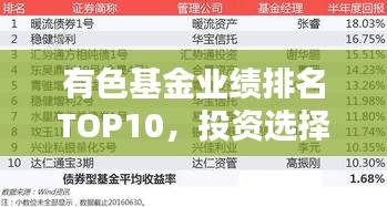 有色基金業(yè)績(jī)排名TOP10，投資選擇與業(yè)績(jī)深度解析