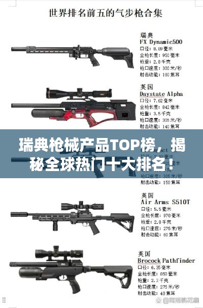 瑞典槍械產品TOP榜，揭秘全球熱門十大排名！