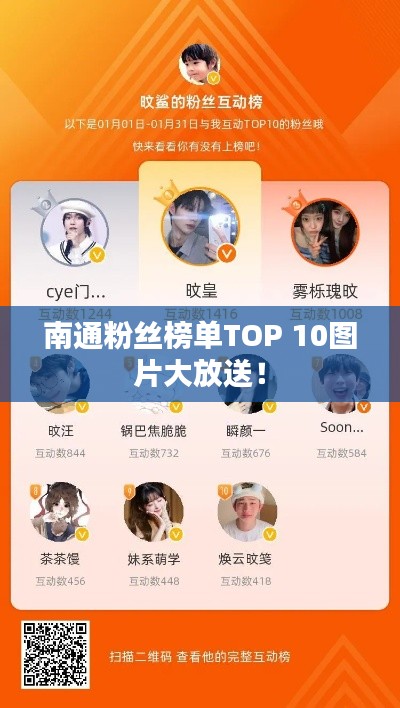 南通粉絲榜單TOP 10圖片大放送！