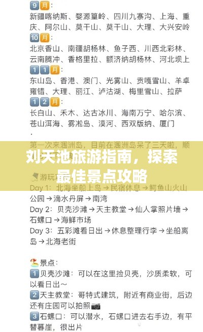劉天池旅游指南，探索最佳景點(diǎn)攻略