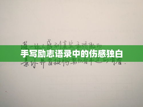 手寫勵(lì)志語錄中的傷感獨(dú)白