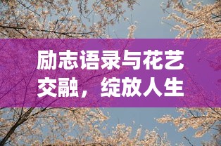 勵志語錄與花藝交融，綻放人生絢爛之美