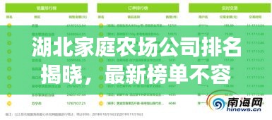 湖北家庭農(nóng)場公司排名揭曉，最新榜單不容錯過！