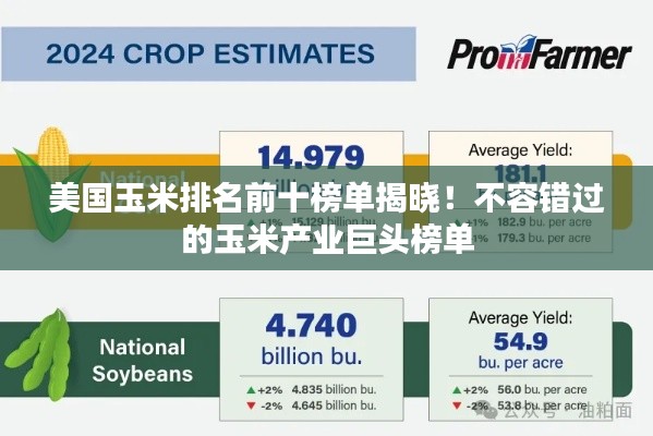 美國玉米排名前十榜單揭曉！不容錯過的玉米產業巨頭榜單