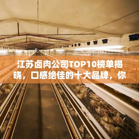 江蘇鹵肉公司TOP10榜單揭曉，口感絕佳的十大品牌，你吃過幾家？