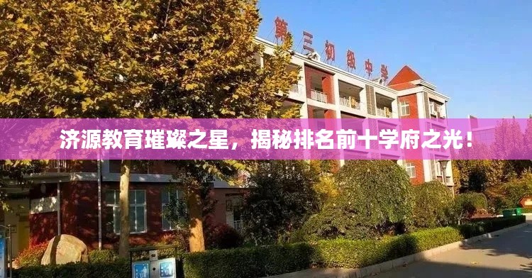 濟源教育璀璨之星，揭秘排名前十學府之光！