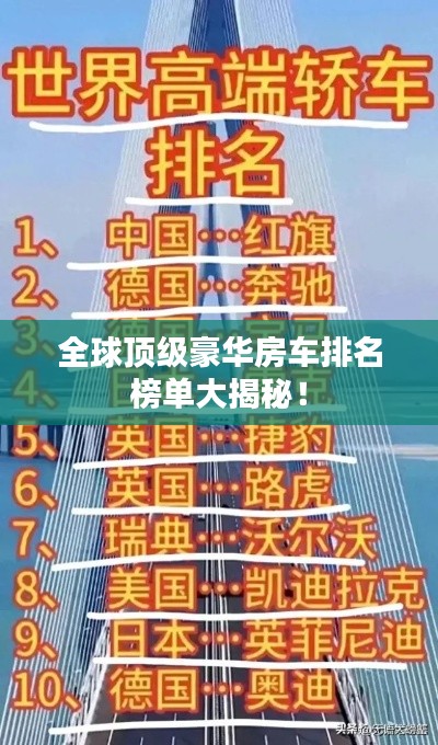 全球頂級豪華房車排名榜單大揭秘！
