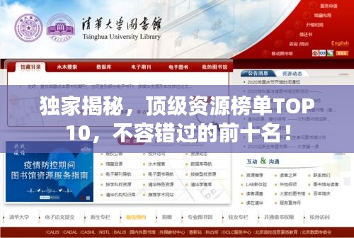 獨(dú)家揭秘，頂級(jí)資源榜單TOP10，不容錯(cuò)過(guò)的前十名！